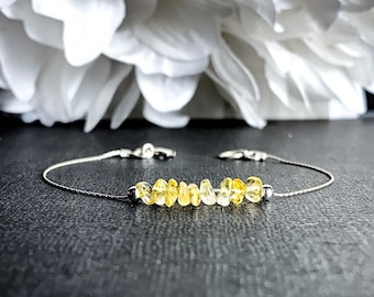 Raw Citrine Bracelet, Citrine Anklet, Prosperity Bracelet, Abundance Bracelet, Energy Bracelet