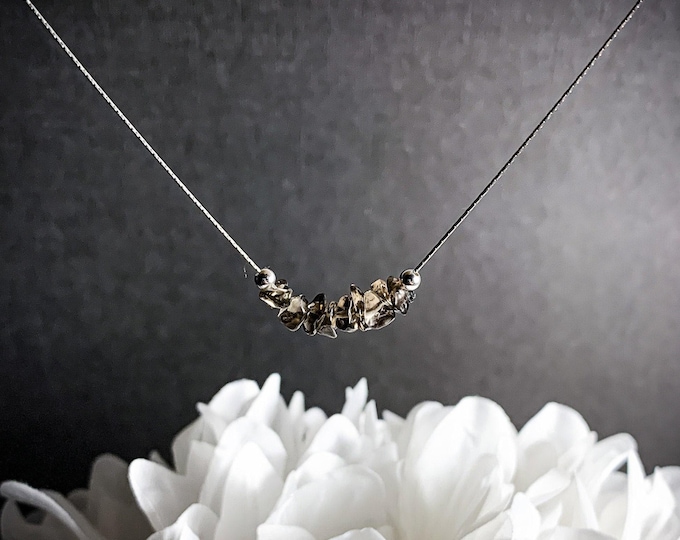Smoky Quartz Protection Necklace Minimalist Healing Crystals