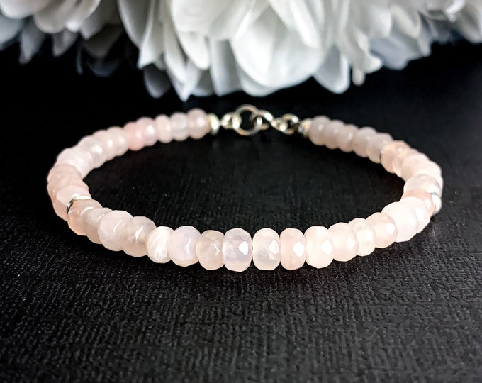 Calming Rose Quartz Fertility Bracelet AAA++