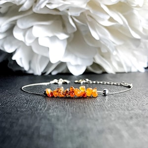 Carneool enkelband enkelband, ruwe carneool armband voor vrouwen Carneool sieraden, oranje kristallen augustus geboortesteen Maagd edelsteen sieraden