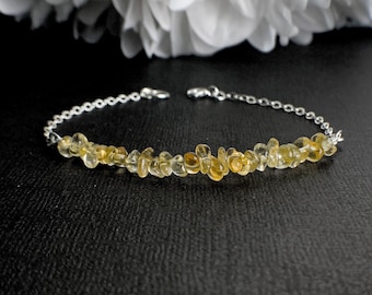 Citrine Bracelet Raw Citrine Bracelet Energy BRacelet November Birthstone Prosperity Bracelet Scorpio Birthstone Depression Bracelet Citrine