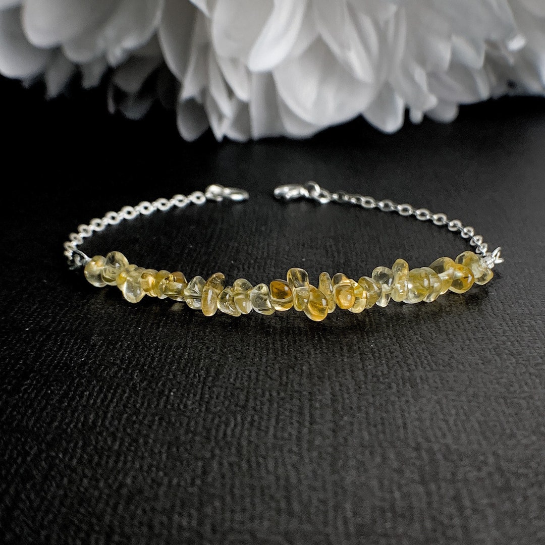 Citrine Bracelet Raw Citrine Bracelet Energy Bracelet November ...