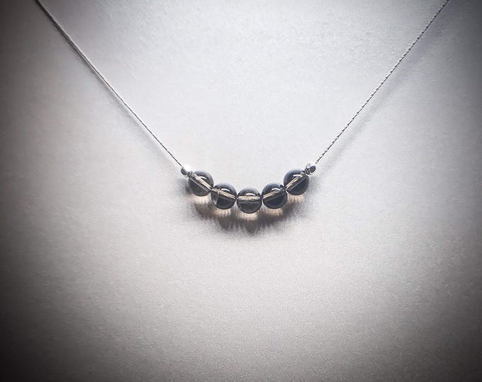 Smokey Smoky Quartz Necklace, Grounding Necklace, EMF Protection