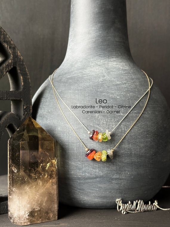 Leo crystal necklace discount