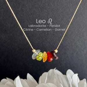 Leo Necklace Crystal Zodiac Necklace Personalized Minimalist Jewelry Gift