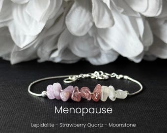 Menopause Bracelet Balance Crystals Raw Crystal Anklet