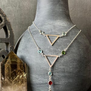 Triangle Crystal Necklace Custom Pendant Necklace