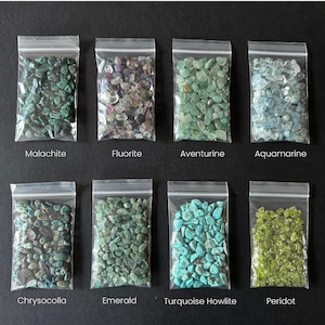 Raw Crystal Gemstone Chip Beads by Weight Loose Drilled Chips 1oz Destash Jewelry Making Supplies Natural Stone Bulk Wholesale image 2