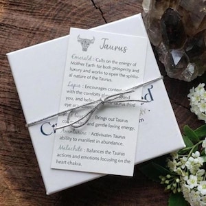 Taurus Halskette Rohkristalle Sternzeichen Astrologie Choker Kristallschmuck Bild 3