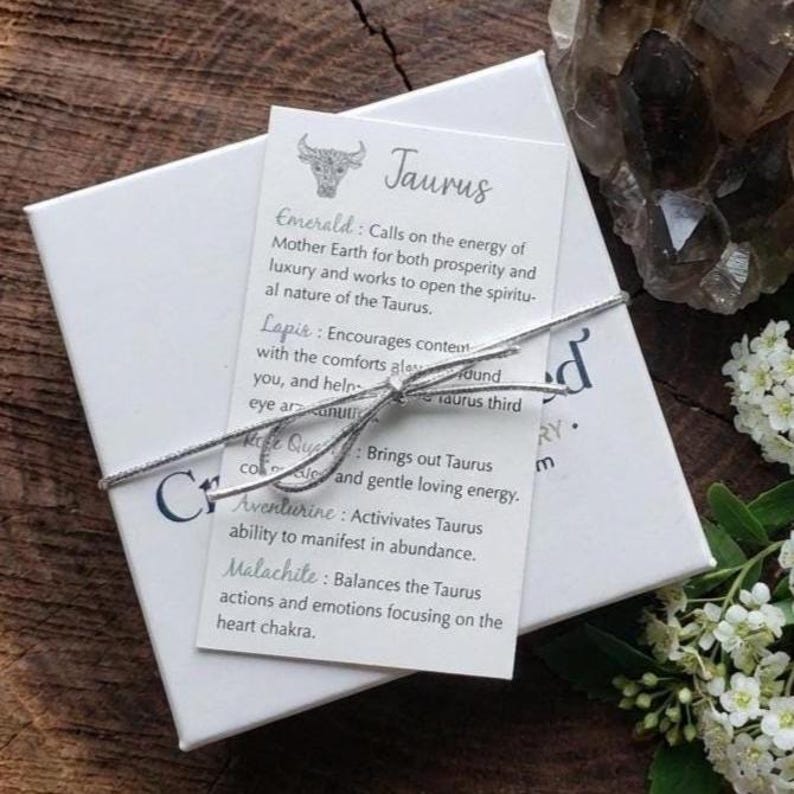 Taurus Halskette Rohkristalle Sternzeichen Astrologie Choker Kristallschmuck Bild 3