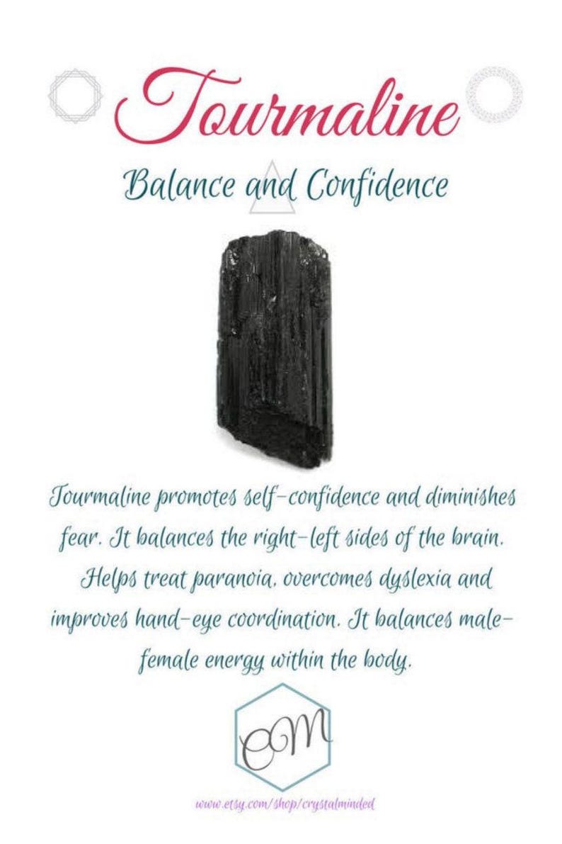 Black Tourmaline stone necklace for Confidence, October birthstone Black Tourmaline necklace or choker,Libra birthday EMF protection jewelry image 4