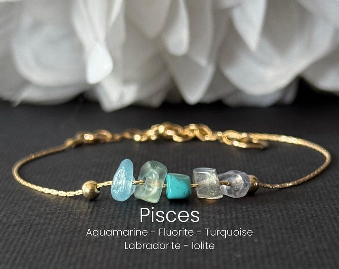Pisces Anklet or Bracelet Zodiac Astrology Jewelry Gifts