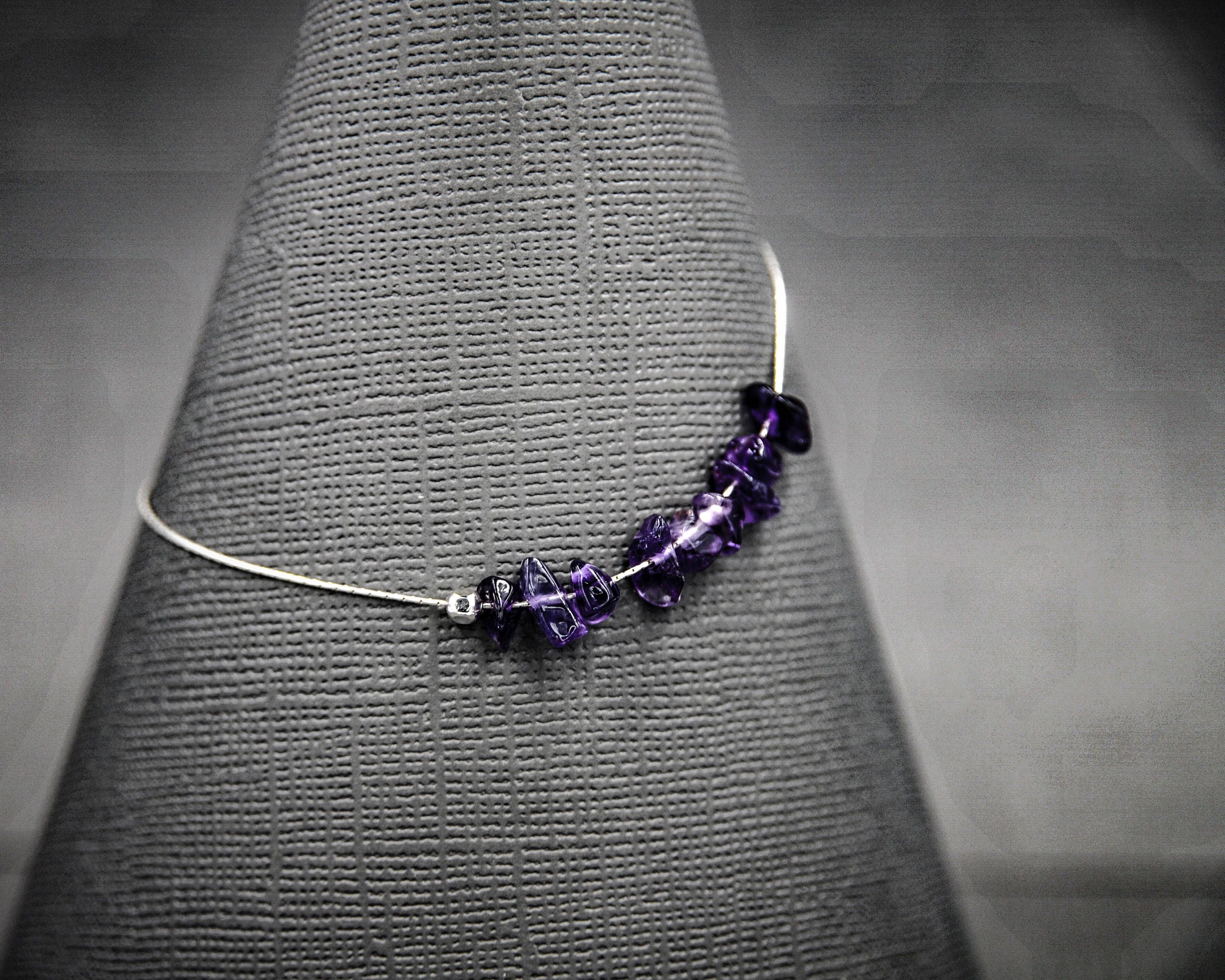 Raw Amethyst Anxiety Bracelet, Empath Jewelry, Anxiety Jewelry
