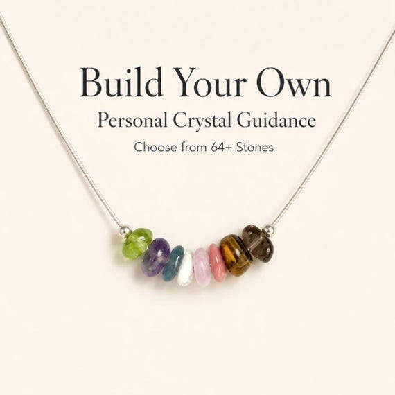 Custom Crystal Necklace Raw Crystals Choker Design Personalized Gemstone Jewelry Gift Spiritual Healing Stone Pendant Adjustable Chain