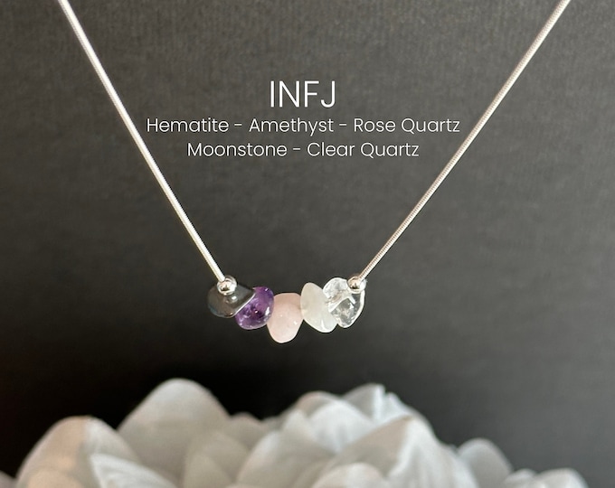 MBTI INFJ Raw Crystals Necklace