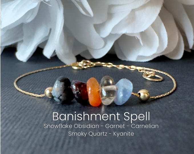 Banishment Spell Bracelet or Anklet, Protection Magic Negative Energy Removal