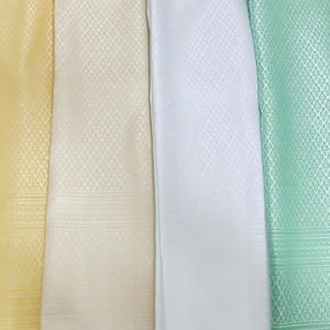 Brocade Faux Silk Fabric: Thai Costume Material for Sarong Skirt, Unstitched Cloth