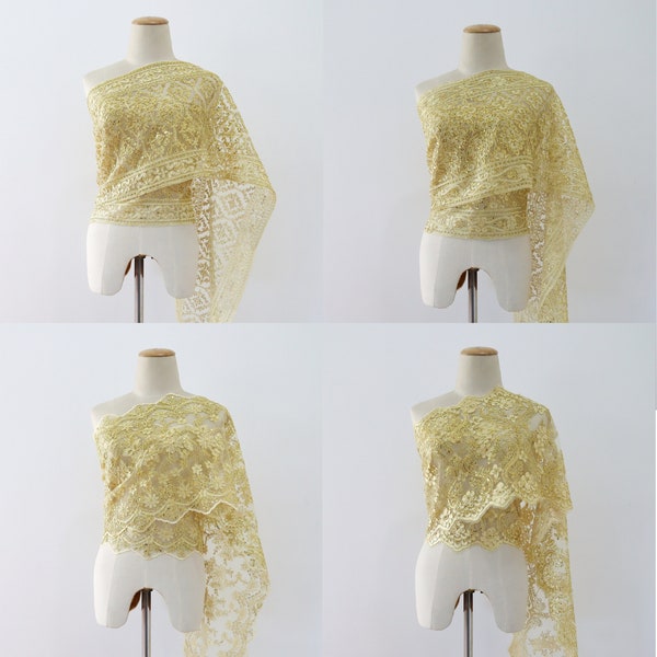white see through shawl