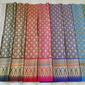 Batik Cotton Fabric: Thai Sarong Skirt Material 44x78 inches