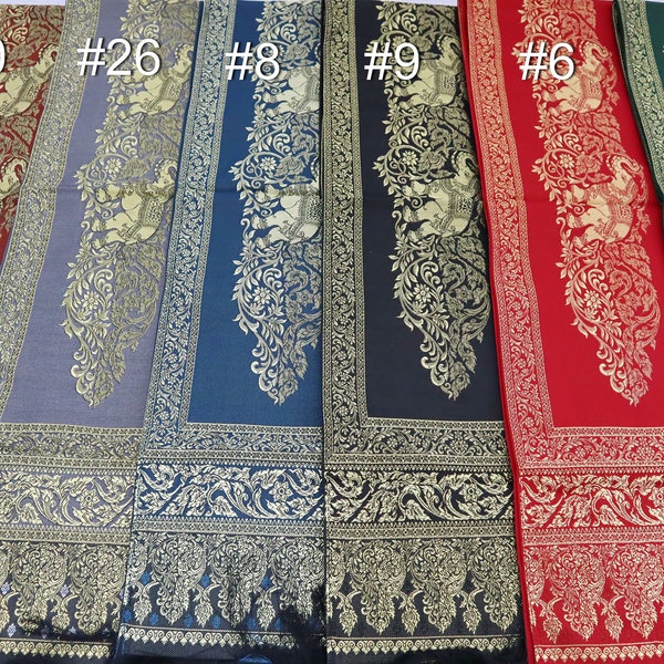 9x80 inches, Waist Band, Sash, Pabiang, Shawl, Sabai, Shoulder Cloth For Thai/Lao/Khmer Traditional Dress, Bed runner scarf, table runner