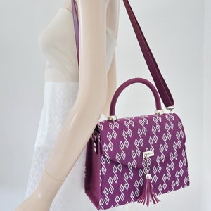 Brocade Faux Silk Handbag: Thai Pattern Crossbody Bag