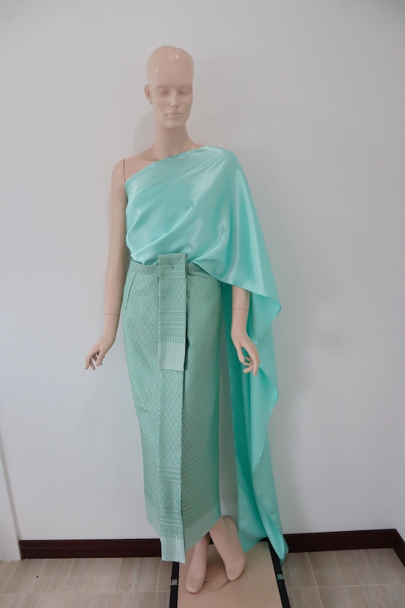 thailand bridesmaid dresses Thailand White floral bridesmaid dress Maxi floral party wedding dress  Summer dress Krave by KEERATIKA