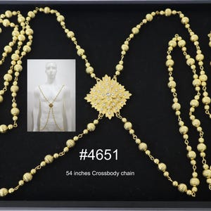 Gold Crossbody Chain: Thai Lao Khmer Traditional Wedding Jewelry