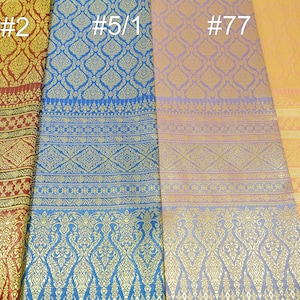 Brocade Faux Silk, Machine Woven Polyester Silk Fabric, For Traditional Thai/Lao/Khmer Wedding Dressmaking & Crafts, Unstitched Fabric