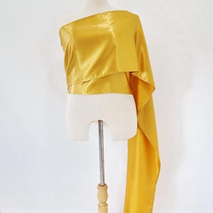 Satin Crepe Sabai: Thai Costume Sash with Elastic Band 37-42 inches