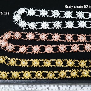 Crossbody Chains, Body Chains For Thai Dress, Thai accessories for traditional dress, Thai Laos Khmer jewelry for Traditional outfit image 4