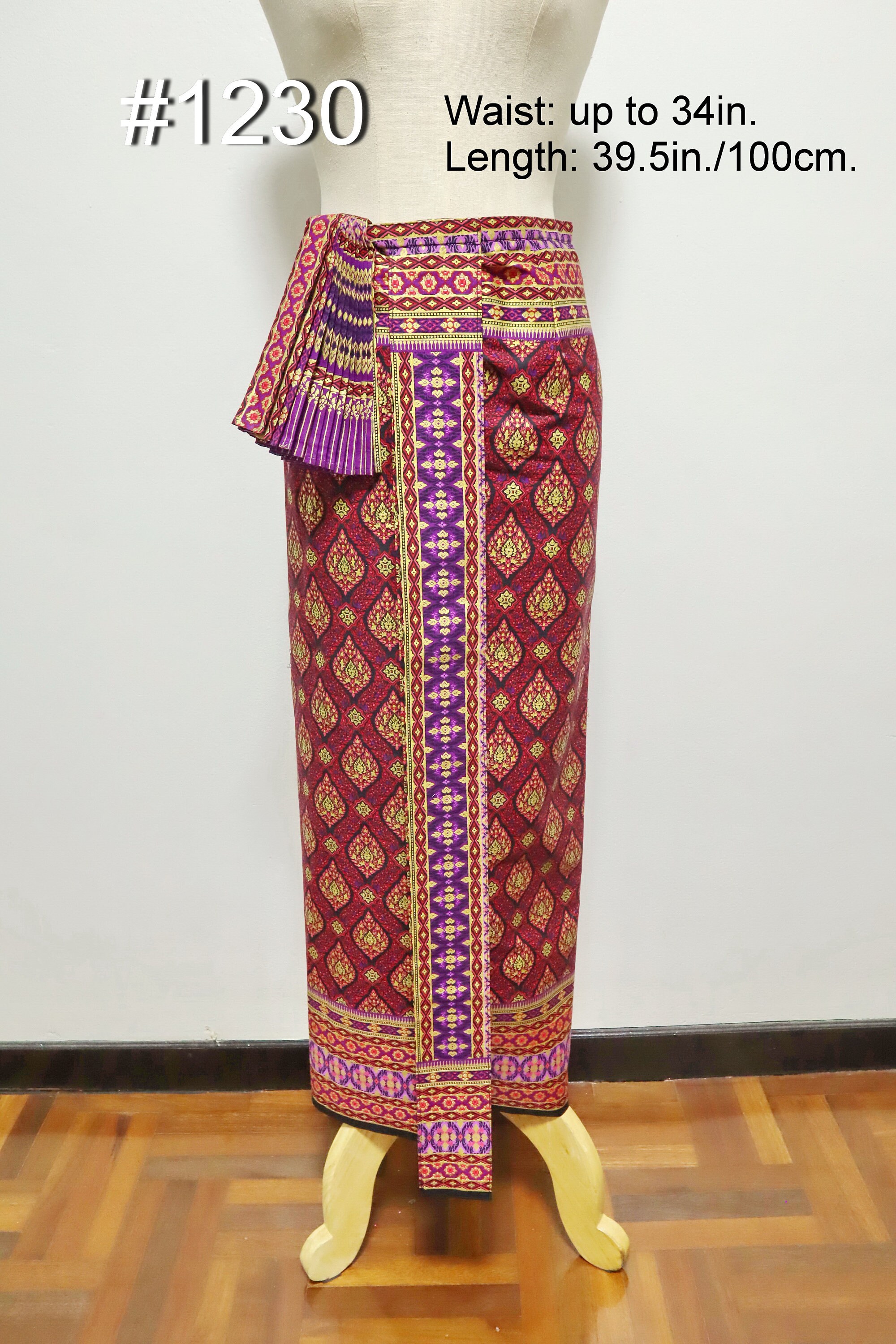 A Readymade Printed Wrap Sarong Skirt Thai/ - Etsy
