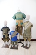 Boys Thai Outfit: Brocade Sash, Short Sleeve Shirt & Trousers product logo