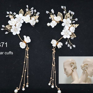 Ear cuffs Hairpin Tiara comb Hairpiece for Thai costume hair jewelry for traditional Thai Lao Khmer outfits