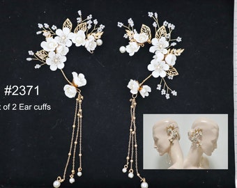 Ear cuffs Hairpin Tiara comb Hairpiece for Thai costume hair jewelry for traditional Thai Lao Khmer outfits