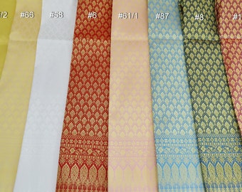 Brocade Faux Silk Fabric: Thai Laos Khmer Costume and Wedding dress Materials