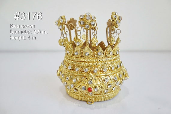 Handmade Thai Gold Crown (headdress): Handcrafted With Rice  display picture 1