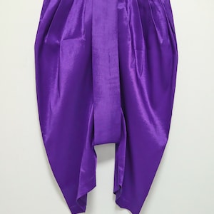 Thai Jongkraben Pants: Unisex Faux Silk Trousers, Elastic Waist
