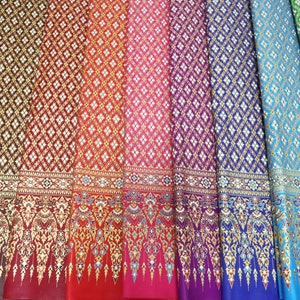 44x78 inches printed batik cotton fabric, not a readymade sarong, Batik cotton cloth with Thai pattern, wrap sarong skirt materials