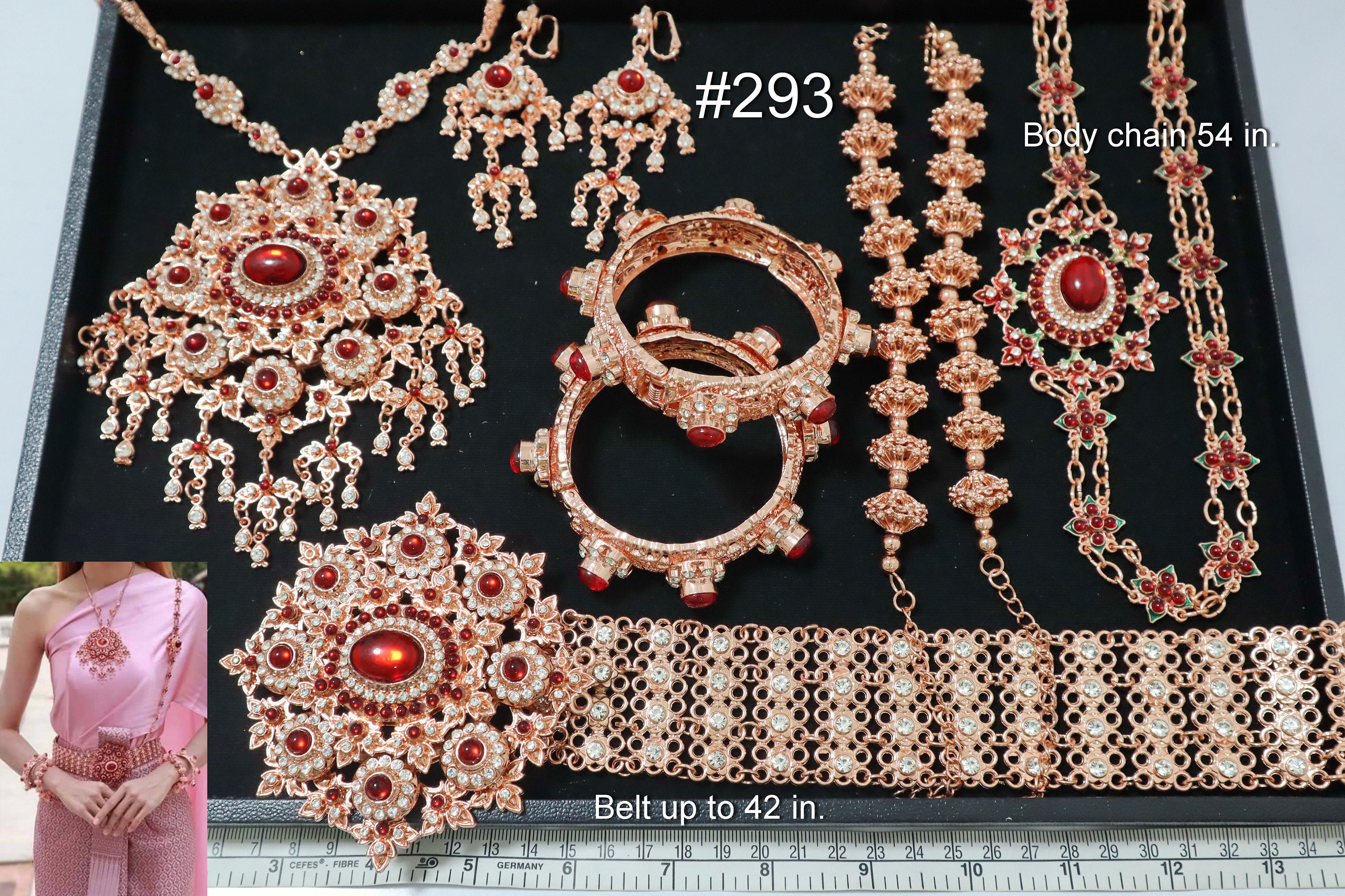 Thai accessories set for Thai wedding dress Thai style Etsy