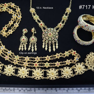 Kids jewelry, Thai Laos Cambodia ornaments set for Kids, Thai style jewelry for Thai clothes, Accessories set for Thai Laos Khmer outfits