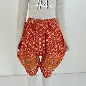 Unisex Toddler Cotton Pants with  Elastic Waist. Thai Printed Cotton Pants for Kids, Traditional Thai/Lao/Khmer trouser pants for 1-4 Yrs