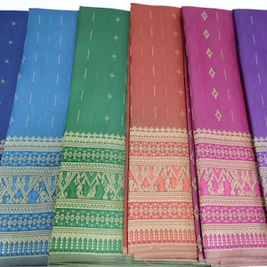 Brokaat kunstzijde: materiaal Thaise Lao-khmer sarong rok