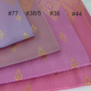 Brocade Faux Silk Fabric: Thai Dressmaking Cloth, Kaewmanee Pattern