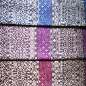 Brocade Faux Silk Fabric: Thai Lao Wedding Dress Material, Unstitched Cloth image 13
