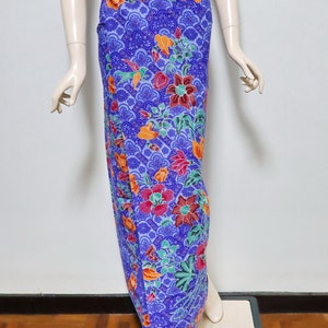 Floral Batik Cotton Fabric: 42x70&quot; Sewing Material, Unstitched Cloth