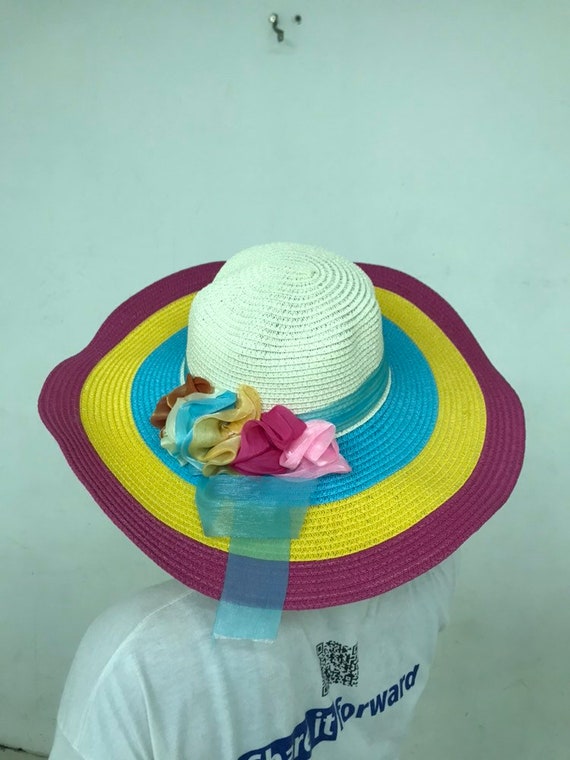 Colorful Elegant Tropical Summer Thailand Elephant Hat Sun
