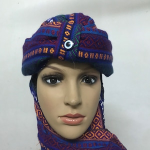 Boho Tribal Kopfbedeckung Boho Hut Beduinen Petra Wadi Rum Ottomane Kopfbedeckung Gesichtsmaske Winter hot Cold Dust Mens Women size20-23 Turban