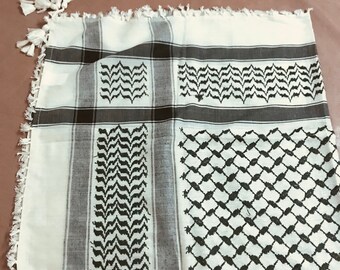 Cream Women kufiyaTassel Muslim Keffiyeh Scarve Scarf Shawl Arabian Islamic Men shemagh Head Turban Arafat Tyrant Winter Nomad F9 I