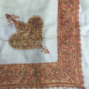 vintage Omani Masar saudi Scarf Shawl Embroidery Dubai Arabian Ramadan Islamic Eid sultan shemagh Wedding Sheik Dn9