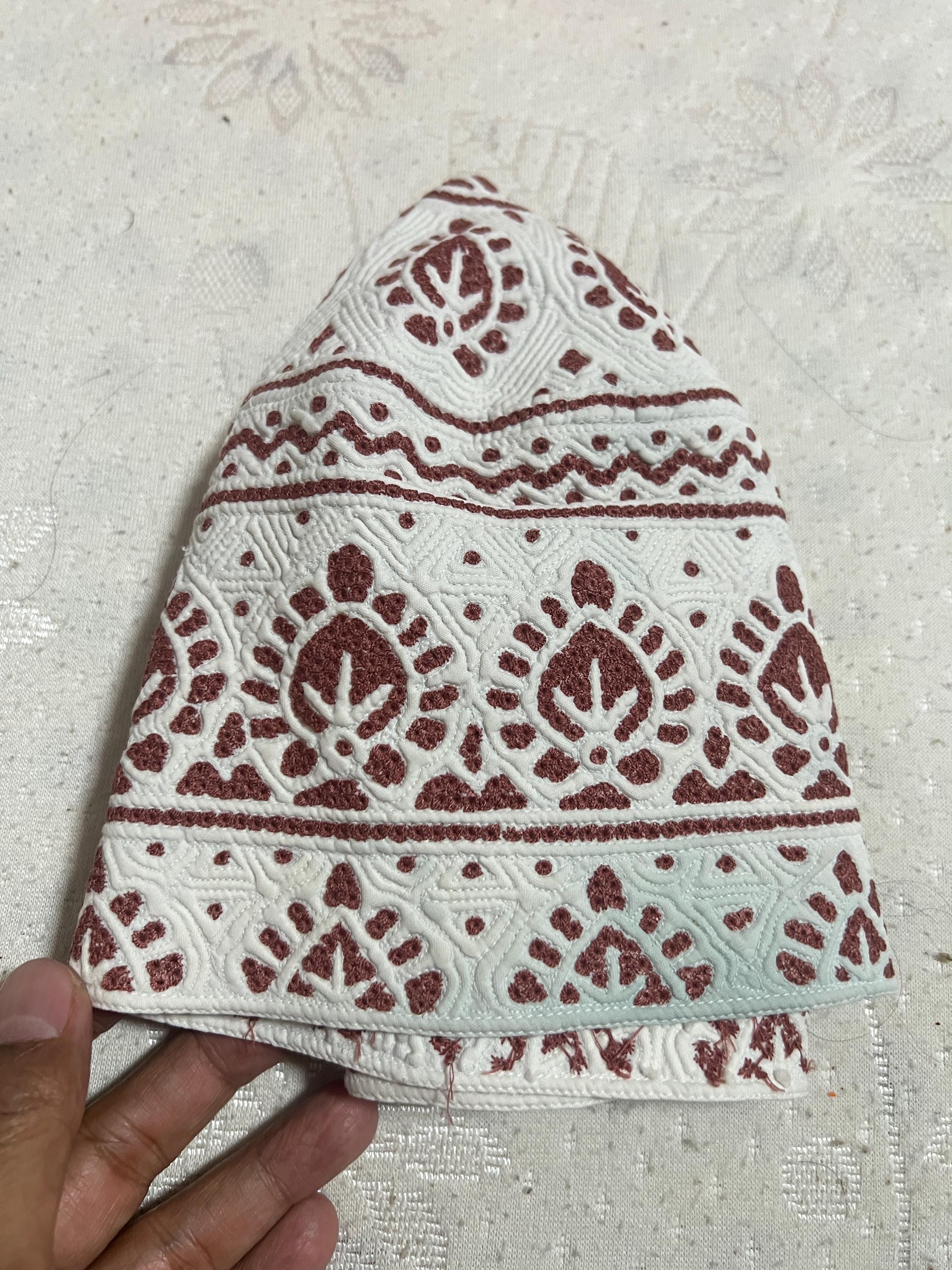 オマーン クーフィ帽子 刺繍 手作り イスラム教徒の祈りのキャップ オマーン クーフィ帽子 刺繍 手作り イスラム教徒の祈りのキャップ